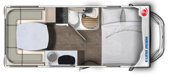 Grundriss Tag Eura Mobil Activa One 570 HS Sofort verfügbar