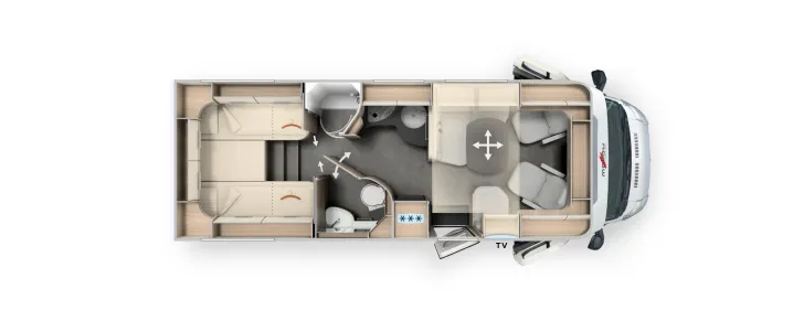 Grundriss Tag Malibu T 490 LE -