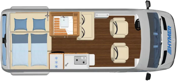 Tagesgrundriss Hymer Camper Van Grand Canyon S