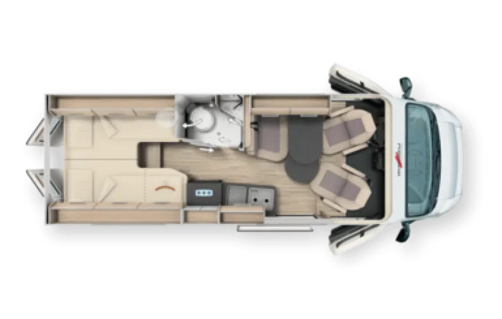 Grundriss Tag Malibu Van First Class - Two Rooms 640 LE RB charming GT -