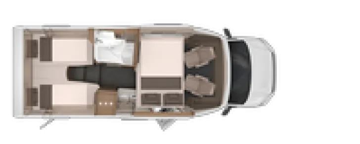 Grundriss Nacht Knaus VAN WAVE 640 MEG Vansation MAN
