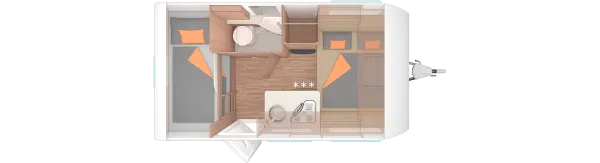 Nachtgrundriss Weinsberg CaraOne 400 LK