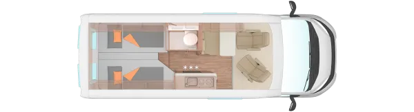 Tagesgrundriss Weinsberg CaraBus 600 ME Tagesgrundriss Weinsberg CaraBus 600 ME
