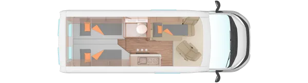 Nachtgrundriss Weinsberg CaraBus 600 ME Nachtgrundriss Weinsberg CaraBus 600 ME