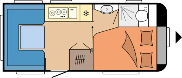 Tagesgrundriss Hobby De Luxe 460 UFe