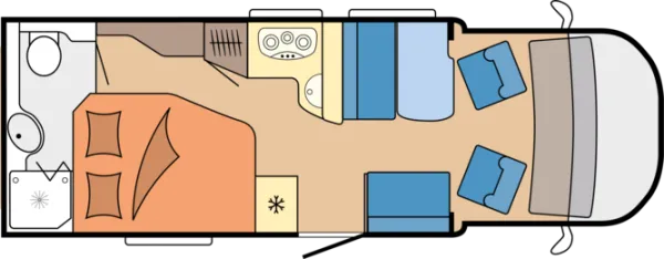 Tagesgrundriss Hobby Optima ONTOUR T70 F