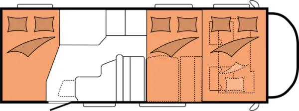 Nachtgrundriss Hobby Optima ONTOUR A70 GFM