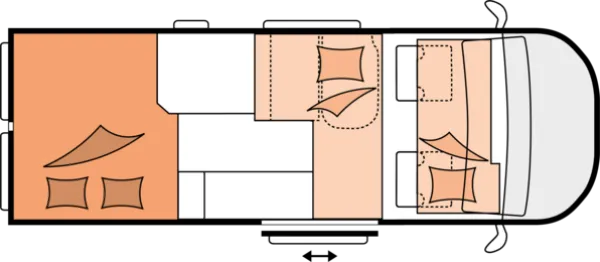 Nachtgrundriss Hobby Vantana De Luxe K60 FT