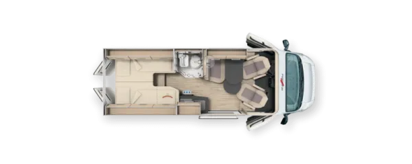 Tagesgrundriss Malibu Van Compact 600 LE