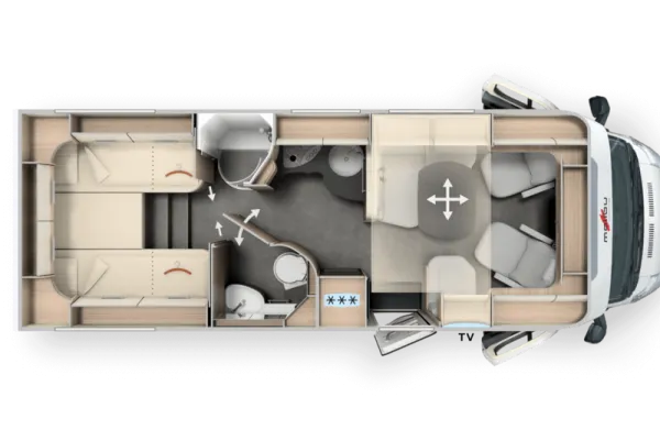 Nachtgrundriss Malibu T 490 LE