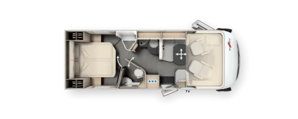 Tagesgrundriss Malibu I 500 QB