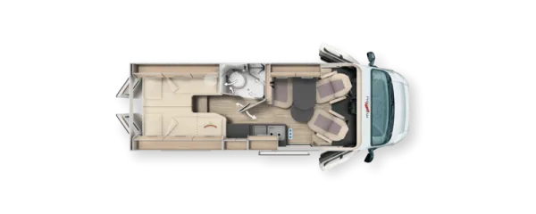 Nachtgrundriss Malibu Van First Class - Two Rooms 640 LE RB charming GT skyview