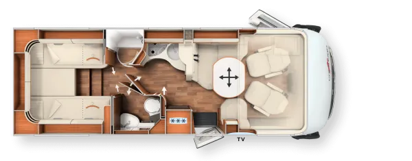 Tagesgrundriss Carthago chic c-line I 4.9 LE