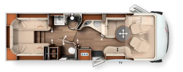 Tagesgrundriss Carthago chic e-line I 61 XL LE