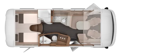 Tagesgrundriss Knaus Sun I 700 LEG