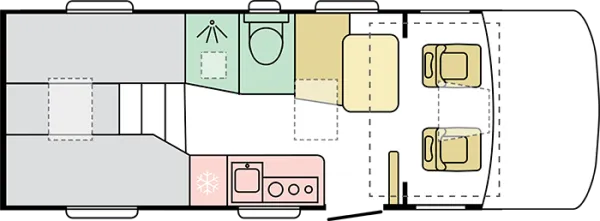 Tagesgrundriss Adria Sonic Plus 600 SL