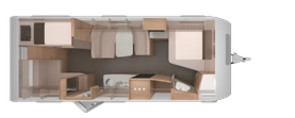 Tagesgrundriss Knaus Südwind 650 FSK