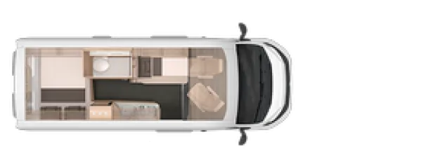 Nachtgrundriss Knaus BoxLife Pro 600 STREET 60 Years