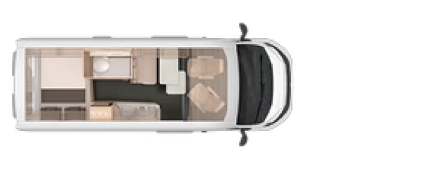 Tagesgrundriss Knaus BoxLife Pro 600 STREET 60 Years