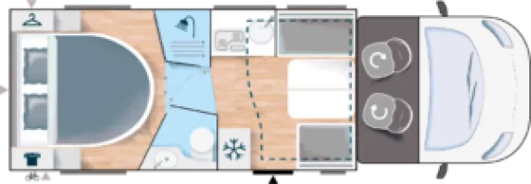 Tagesgrundriss Challenger Teilintegriert 328 Graphite Ultimate