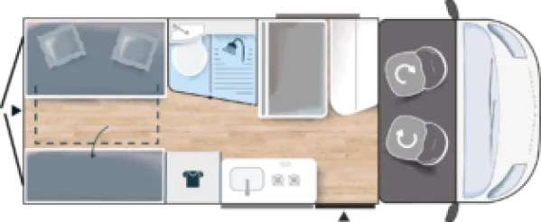 Tagesgrundriss Challenger Van V114 Start Edition