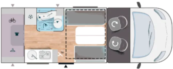 Tagesgrundriss Challenger X 250 Open Edition
