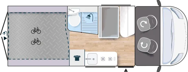 Tagesgrundriss Chausson Vans V690 Sport Line