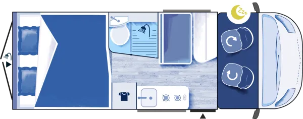 Nachtgrundriss Chausson Vans V690 Sport Line