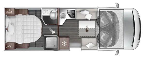 Tagesgrundriss Roller Team ZEFIRO 267 Integral