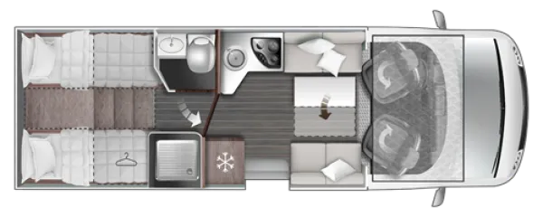 Tagesgrundriss Roller Team ZEFIRO 287 Integral