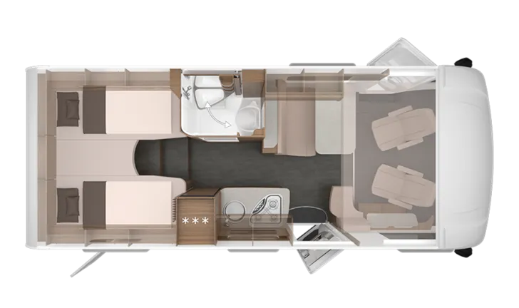 Grundriss Tag Knaus L!VE I 650 MEG