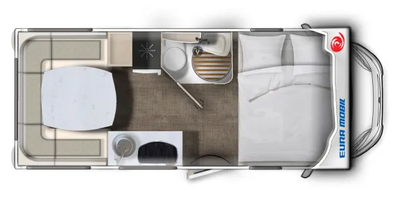 Tagesgrundriss Eura Mobil Activa One 570 HS