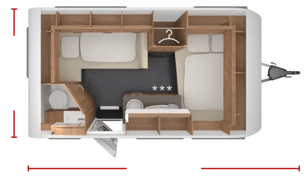 Nachtgrundriss Tabbert Da Vinci 390 QD