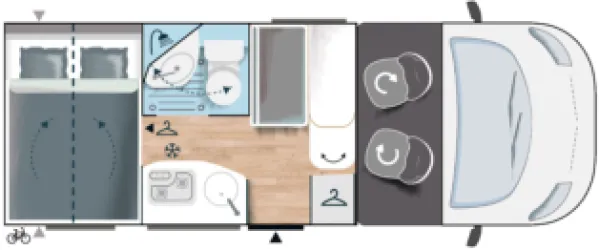 Tagesgrundriss Challenger S-Teilintegrierte S194 Sport Edition