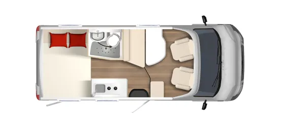 Tagesgrundriss Bürstner Nexxo Van T 590 G