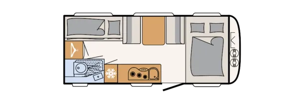 Tagesgrundriss Dethleffs Aero 490 QSK