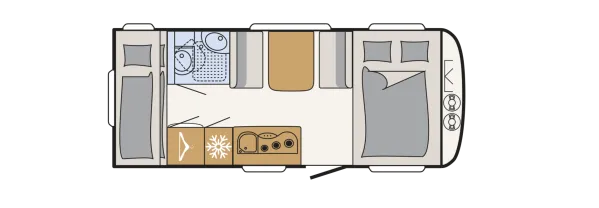 Tagesgrundriss Dethleffs c' go 495 QSK