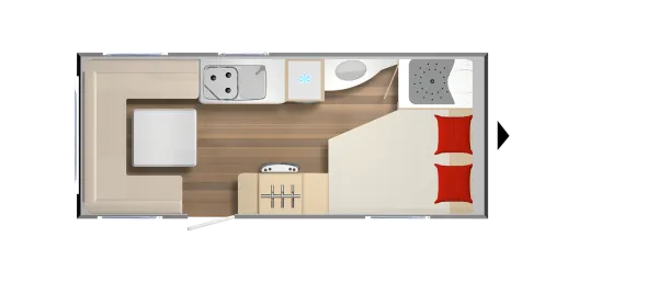 Tagesgrundriss Bürstner Premio 460 TS