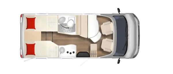 Tagesgrundriss Bürstner Travel Van T 620 G