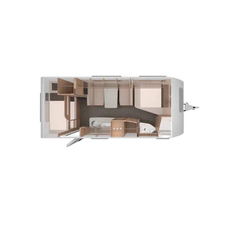 Grundriss Tag Knaus Südwind 540 FDK 60 Years