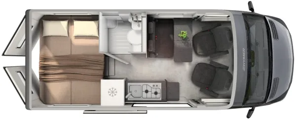 Tagesgrundriss Hymer Camper Van Grand Canyon S 600 Xperience