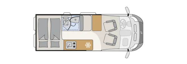 Tagesgrundriss Dethleffs Globetrail 600 DS