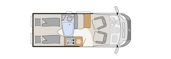 Tagesgrundriss Dethleffs Globetrail 600 ER