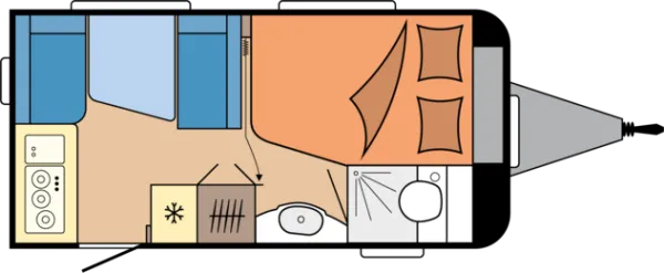 Tagesgrundriss Hobby De Luxe 400 SFe