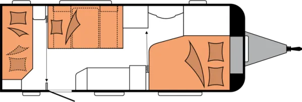 Nachtgrundriss Hobby De Luxe 540 KMFe