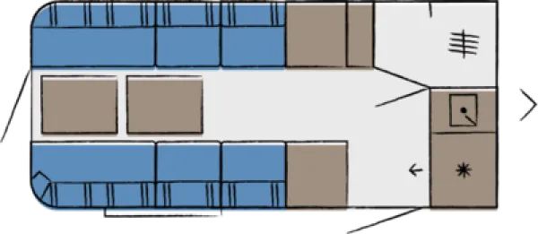 Tagesgrundriss Hobby Beachy 450