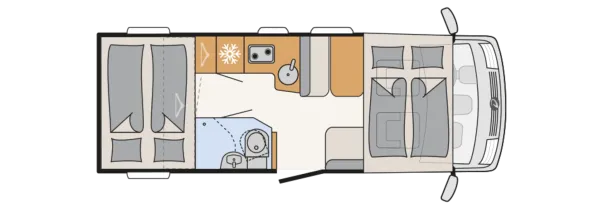 Tagesgrundriss Dethleffs Trend I 6877