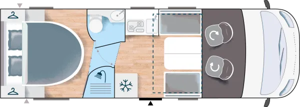 Tagesgrundriss Chausson Vollintegrierte 7068 Etape Line