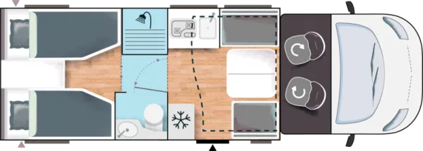 Tagesgrundriss Challenger Teilintegriert 337 Break Edition