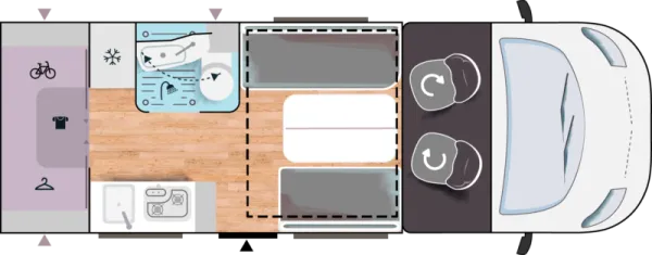 Tagesgrundriss Challenger X 250 Open Edition